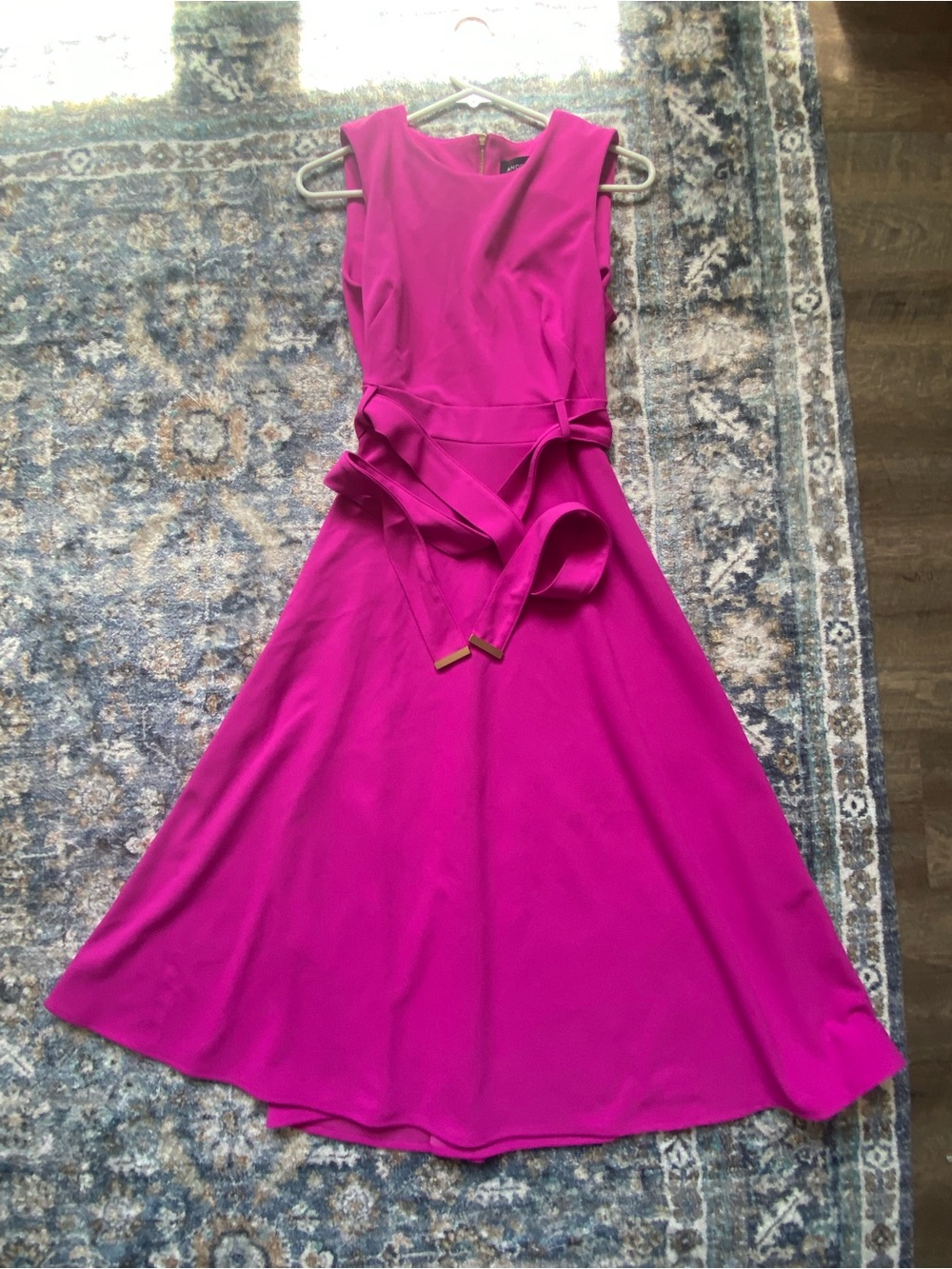 Andrew Marc pink midi dress